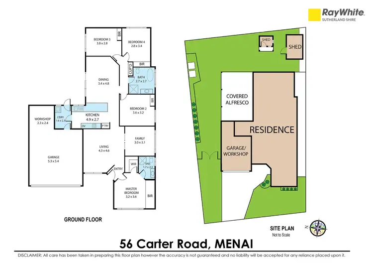 Floorplan of Homely house listing, 56 Carter Road, Menai NSW 2234