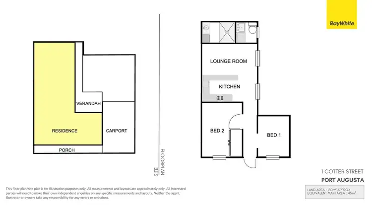 Floorplan of Homely house listing, 1 Cotter Street, Port Augusta SA 5700