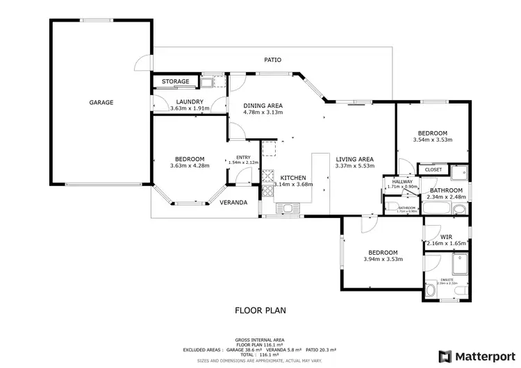Floorplan of Homely townhouse listing, 2/65 Splatt Street, Swan Hill VIC 3585