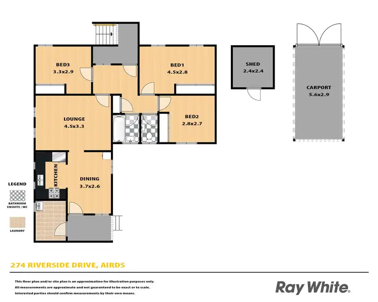 Floorplan of Homely house listing, 274 Riverside Drive, Airds NSW 2560