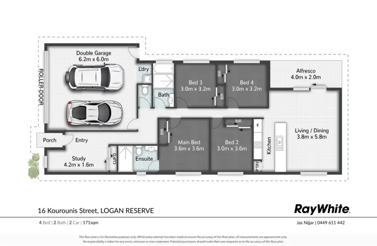 Floorplan of Homely house listing, 16 Kourounis Street, Logan Reserve QLD 4133
