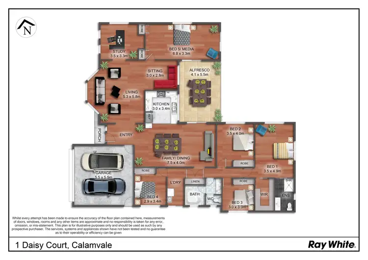 Floorplan of Homely house listing, 1 Daisy Court, Calamvale QLD 4116