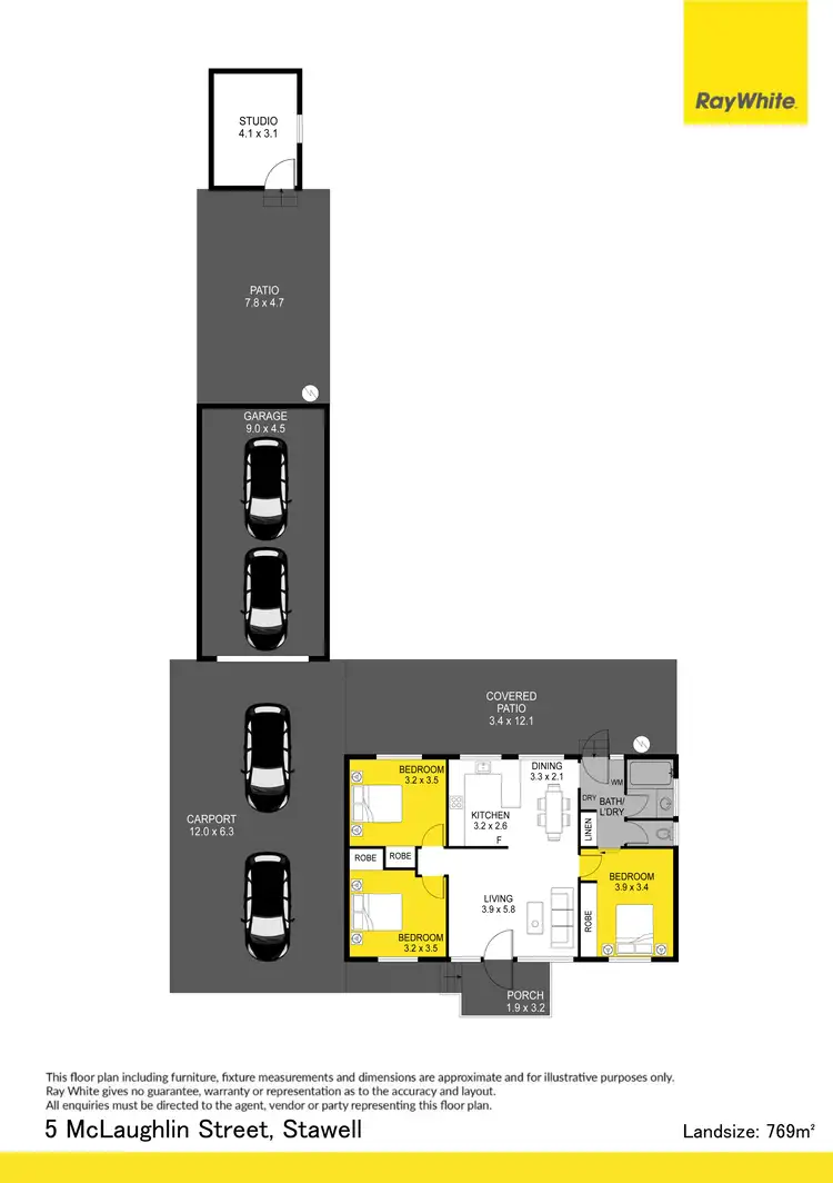 Floorplan of Homely house listing, 5 Mclaughlin Street, Stawell VIC 3380