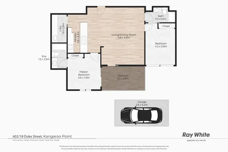 Floorplan of Homely apartment listing, 602/18 Duke Street, Kangaroo Point QLD 4169