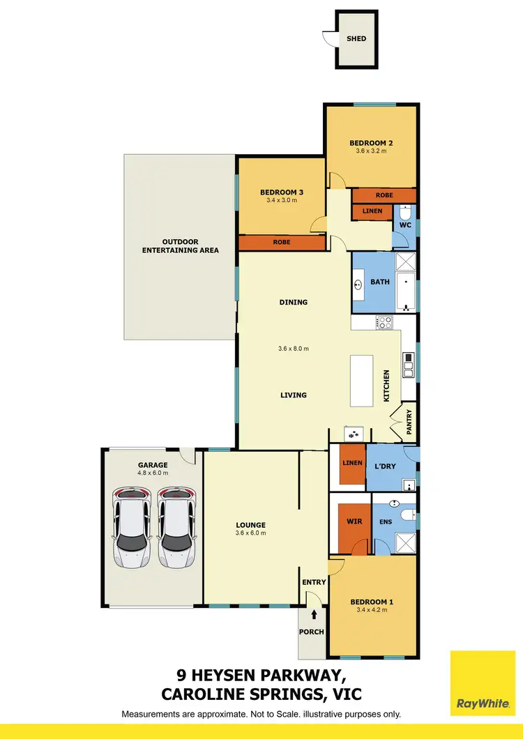 Floorplan of Homely house listing, 9 Heysen Parkway, Caroline Springs VIC 3023