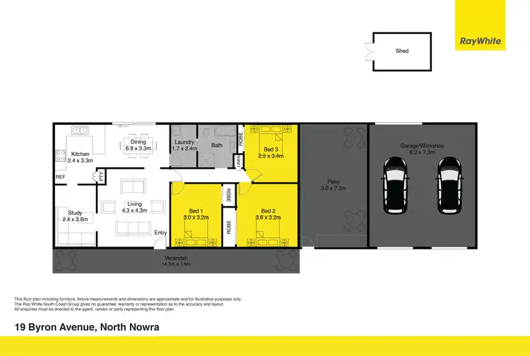 Floorplan of Homely house listing, 19 Byron Avenue, North Nowra NSW 2541