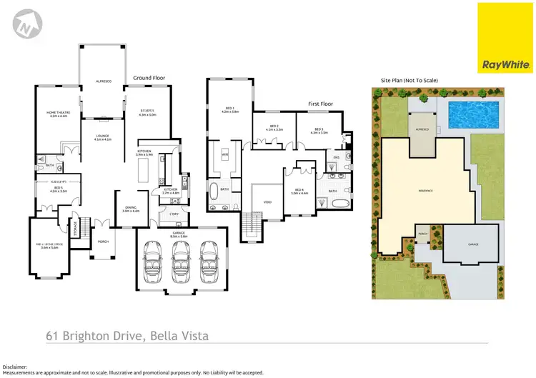 Floorplan of Homely house listing, 61 Brighton Drive, Bella Vista NSW 2153