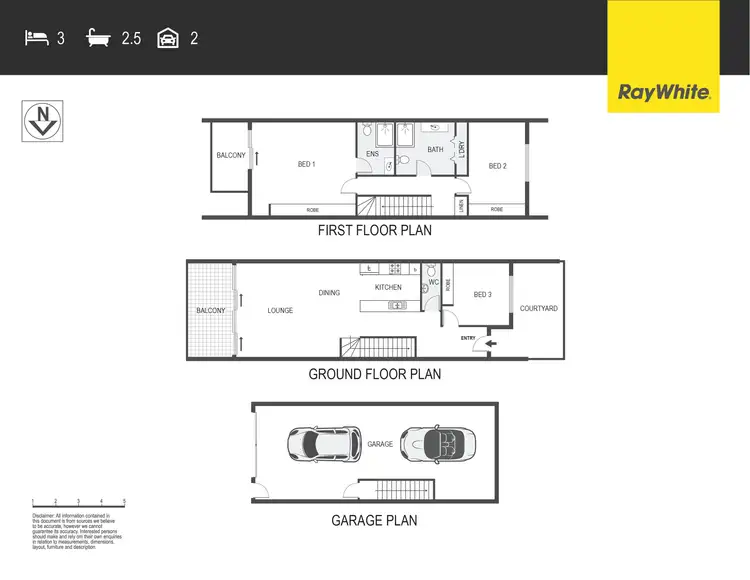 Floorplan of Homely townhouse listing, 62/96 McMichael Terrace, Denman Prospect ACT 2611
