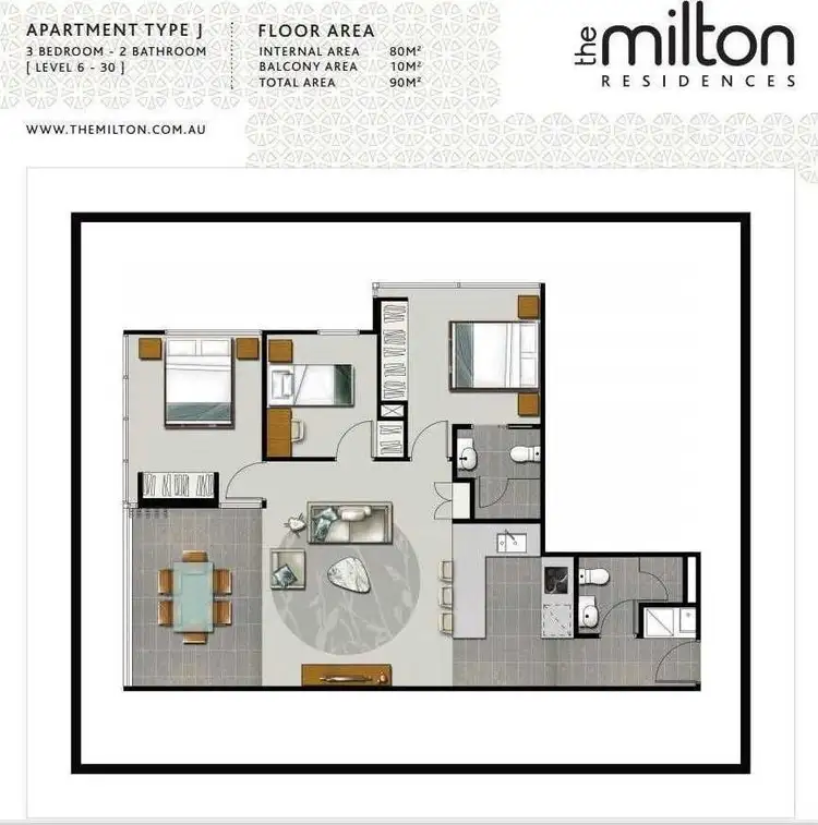 Floorplan of Homely apartment listing, 1803/55 Railway Terrace, Milton QLD 4064