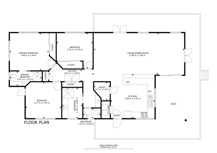 Floorplan of Homely house listing, 123 Mackerel Street, Woodgate QLD 4660