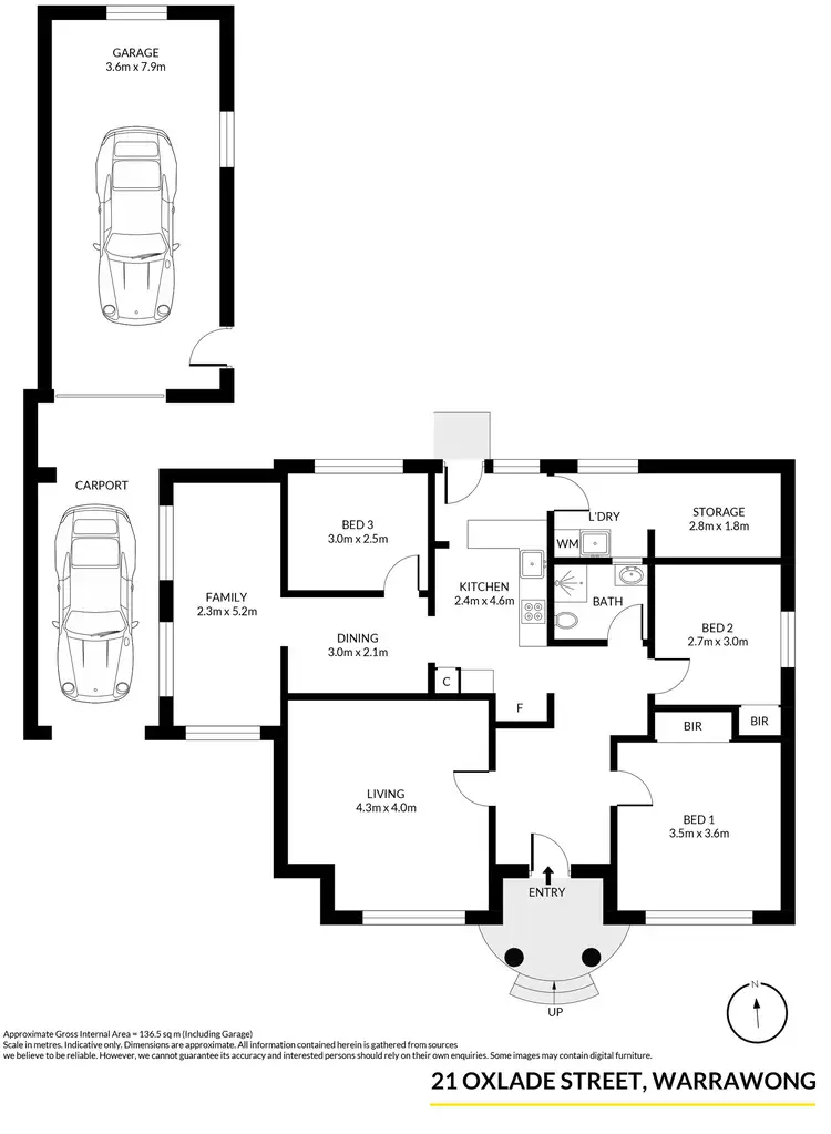 Floorplan of Homely house listing, 21 Oxlade Street, Warrawong NSW 2502