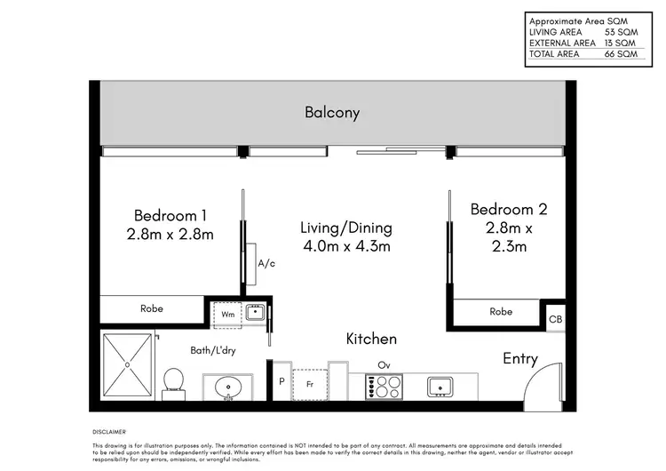 Floorplan of Homely apartment listing, 431/33 Warwick Street, Walkerville SA 5081