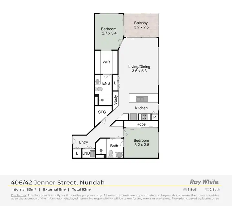 Floorplan of Homely apartment listing, 406/42 Jenner Street, Nundah QLD 4012