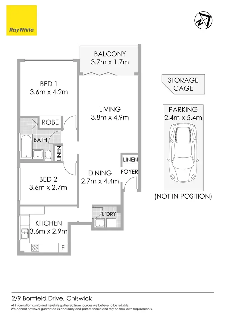 Floorplan of Homely apartment listing, 2/9 Bortfield Drive, Chiswick NSW 2046