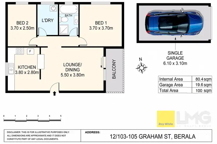 Floorplan of Homely unit listing, 12/103-105 Graham Street, Berala NSW 2141