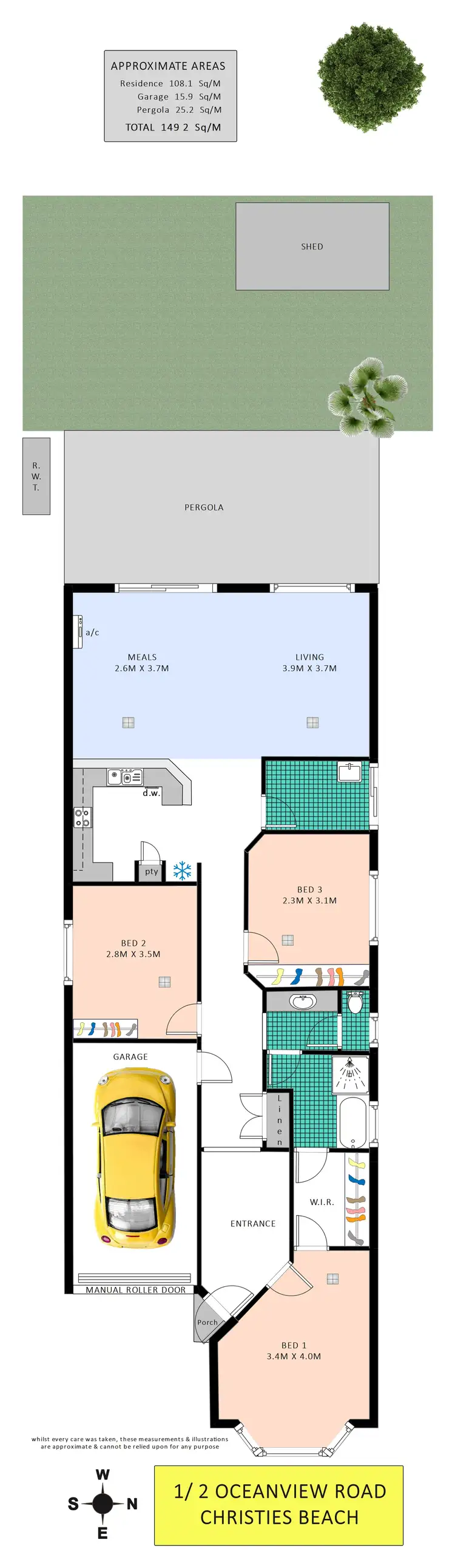Floorplan of Homely house listing, 1/2 Oceanview Road, Christies Beach SA 5165