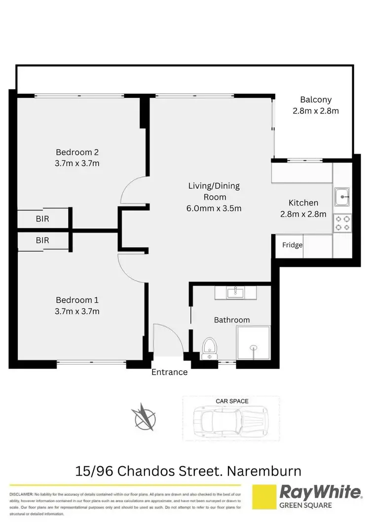 Floorplan of Homely apartment listing, 15/96 Chandos Street, Naremburn NSW 2065