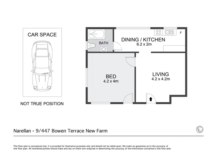 Floorplan of Homely unit listing, 9/447 Bowen Terrace, New Farm QLD 4005
