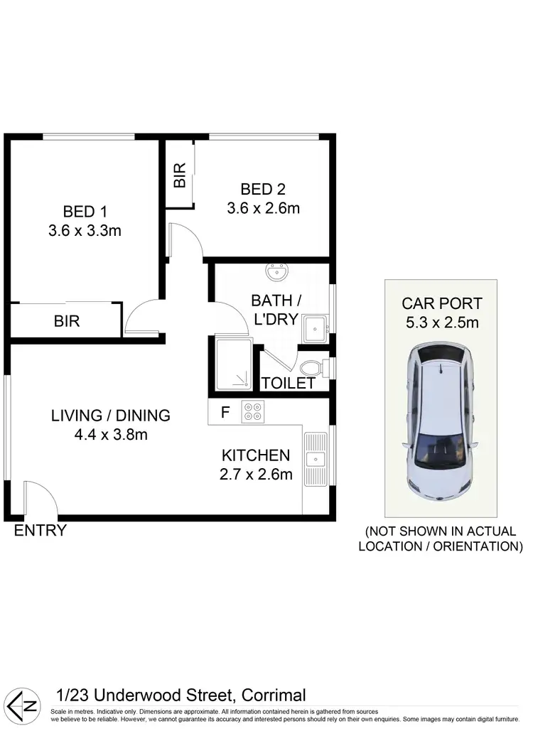 Floorplan of Homely apartment listing, 1/23 Underwood Street, Corrimal NSW 2518