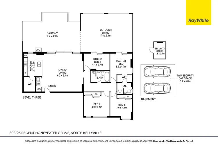 Floorplan of Homely unit listing, 302/25 Regent Honeyeater Grove, North Kellyville NSW 2155