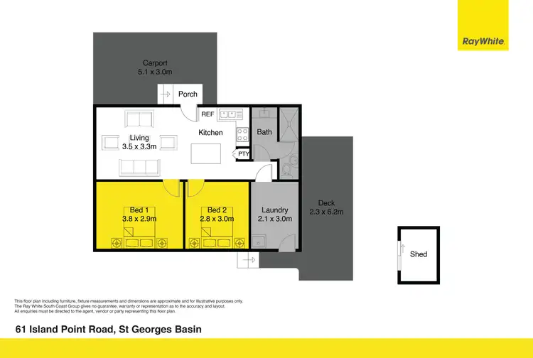 Floorplan of Homely house listing, 61 Island Point Road, St Georges Basin NSW 2540