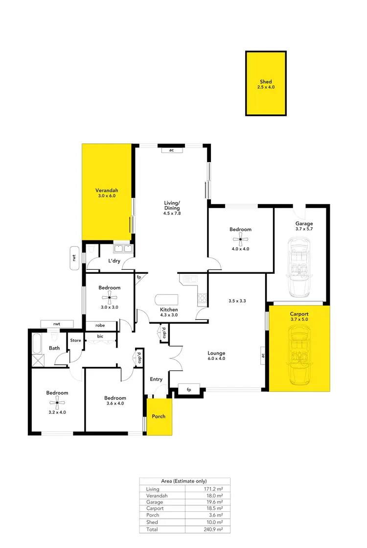 Floorplan of Homely house listing, 3 Edward Street, Plympton SA 5038