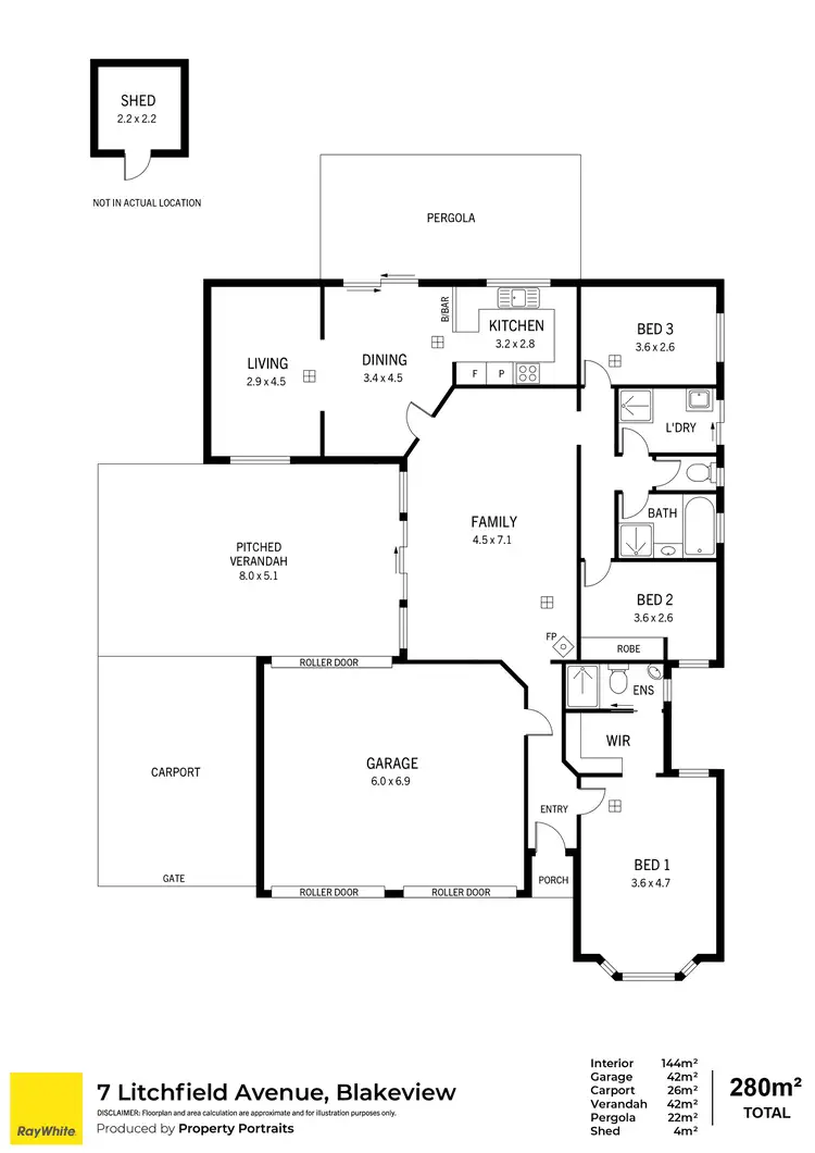 Floorplan of Homely house listing, 7 Litchfield Avenue, Blakeview SA 5114