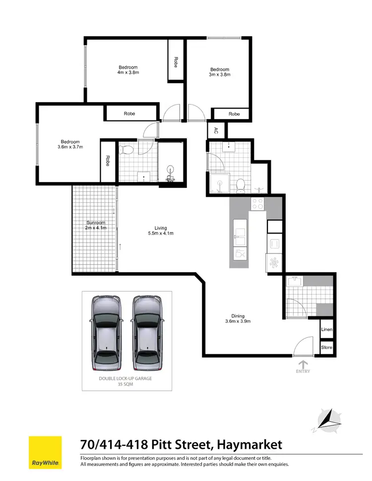 Floorplan of Homely apartment listing, 70/414-418 Pitt Street, Haymarket NSW 2000