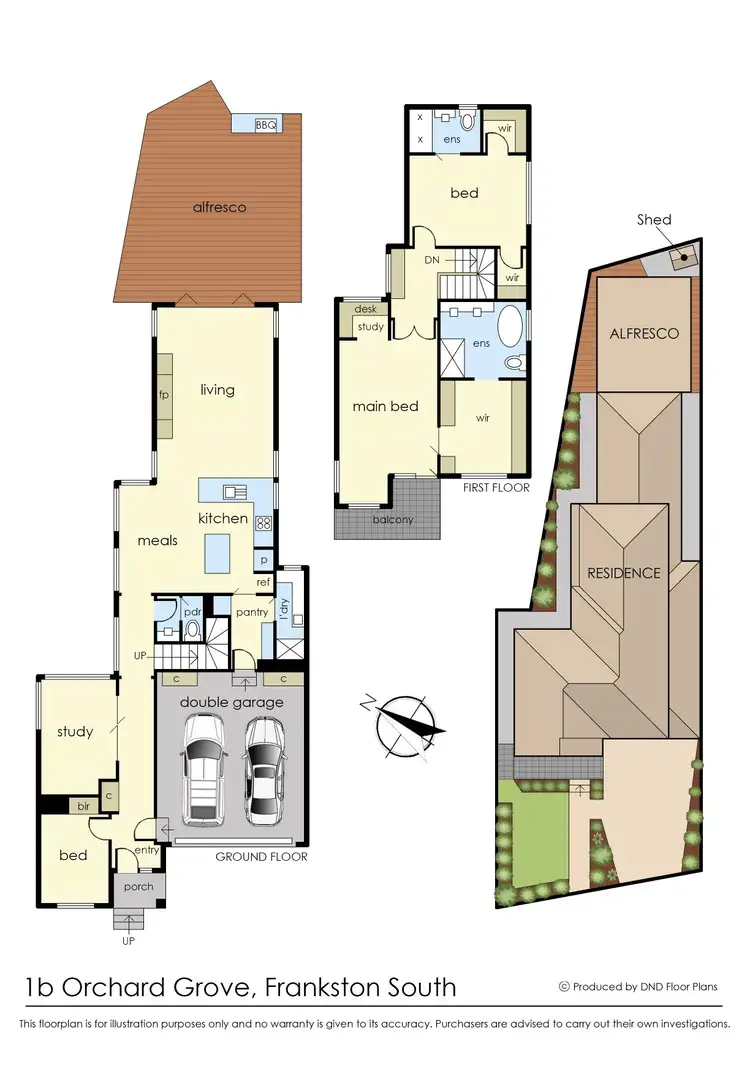 Floorplan of Homely townhouse listing, 1B Orchard Grove, Frankston South VIC 3199