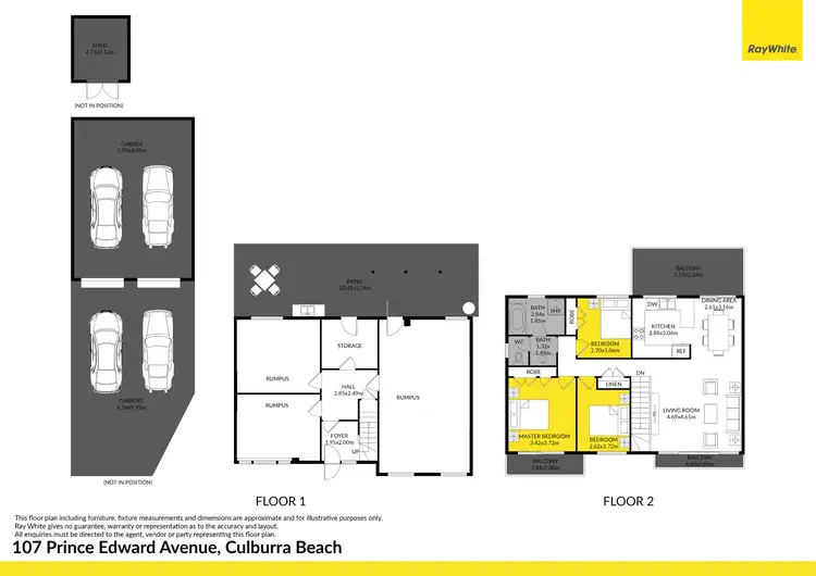 Floorplan of Homely house listing, 107 Prince Edward Avenue, Culburra Beach NSW 2540