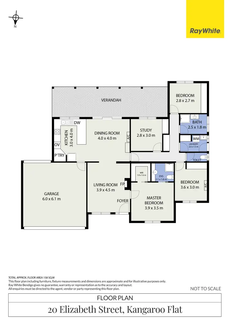 Floorplan of Homely house listing, 20 Elizabeth Street, Kangaroo Flat VIC 3555