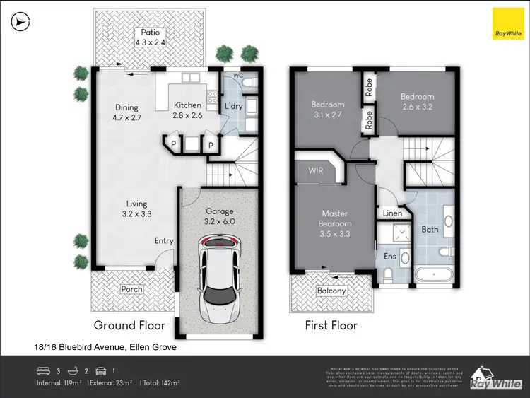 Floorplan of Homely townhouse listing, 18/16 Bluebird Avenue, Ellen Grove QLD 4078