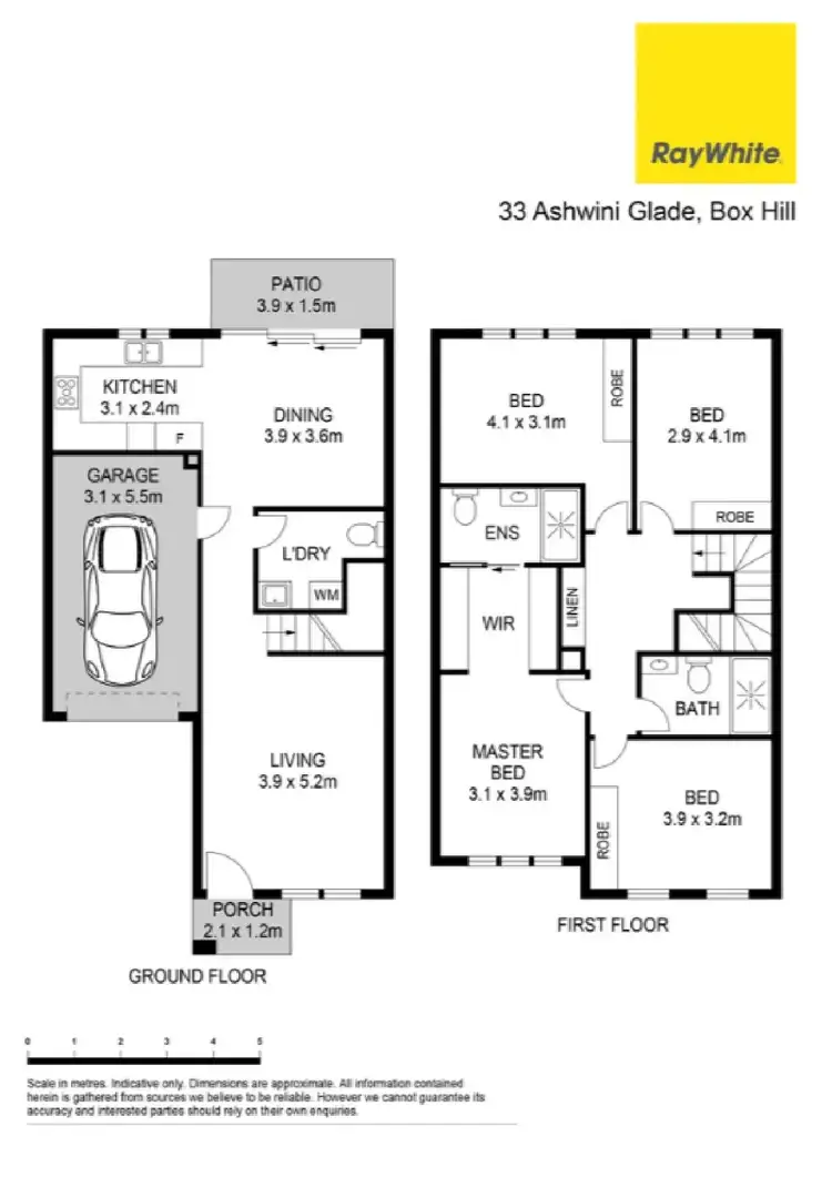 Floorplan of Homely townhouse listing, 33 Ashwini Glade, Box Hill NSW 2765