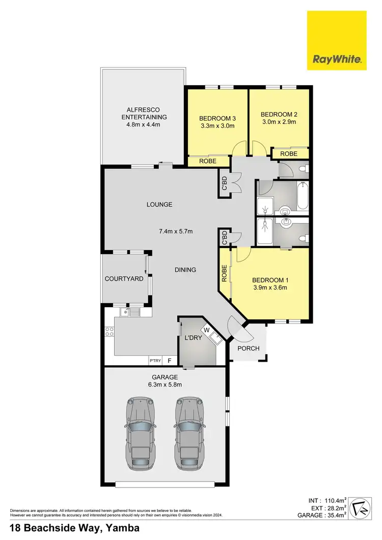 Floorplan of Homely house listing, 18 Beachside Way, Yamba NSW 2464
