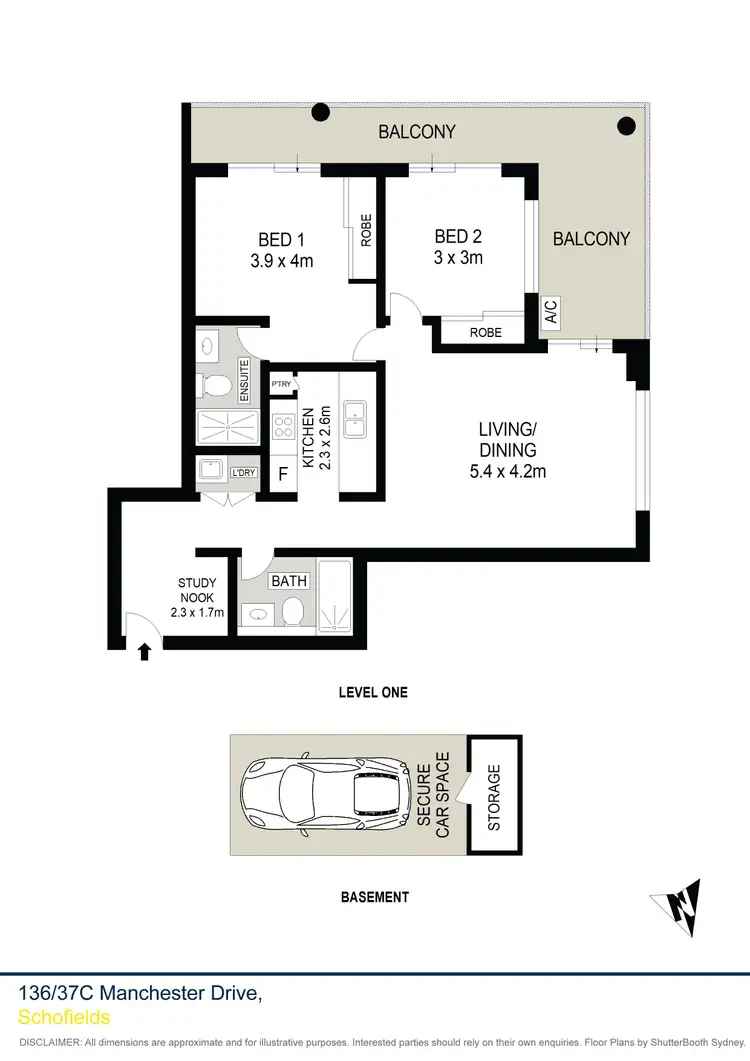 Floorplan of Homely apartment listing, 136/37C Manchester Drive, Schofields NSW 2762