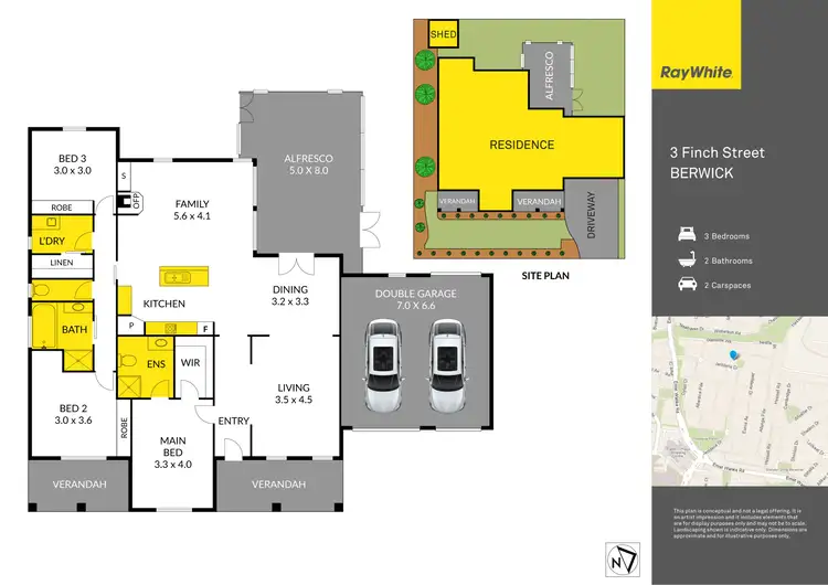Floorplan of Homely house listing, 3 Finch Street, Berwick VIC 3806
