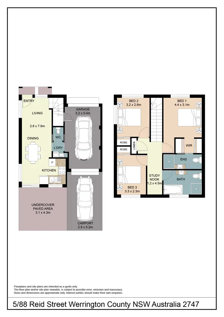 Floorplan of Homely townhouse listing, 5/88 Reid Street, Werrington NSW 2747