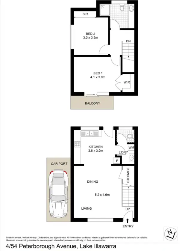 Floorplan of Homely house listing, 4/54 Peterborough Avenue, Lake Illawarra NSW 2528