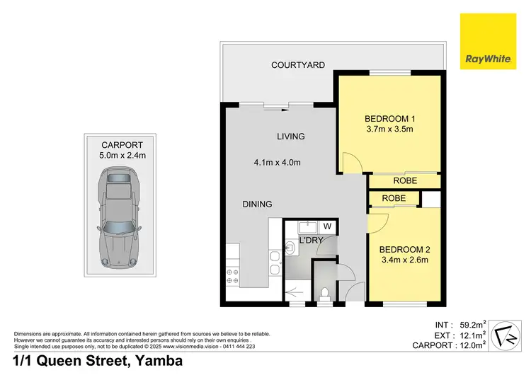 Floorplan of Homely apartment listing, 1/1 Queen Street, Yamba NSW 2464