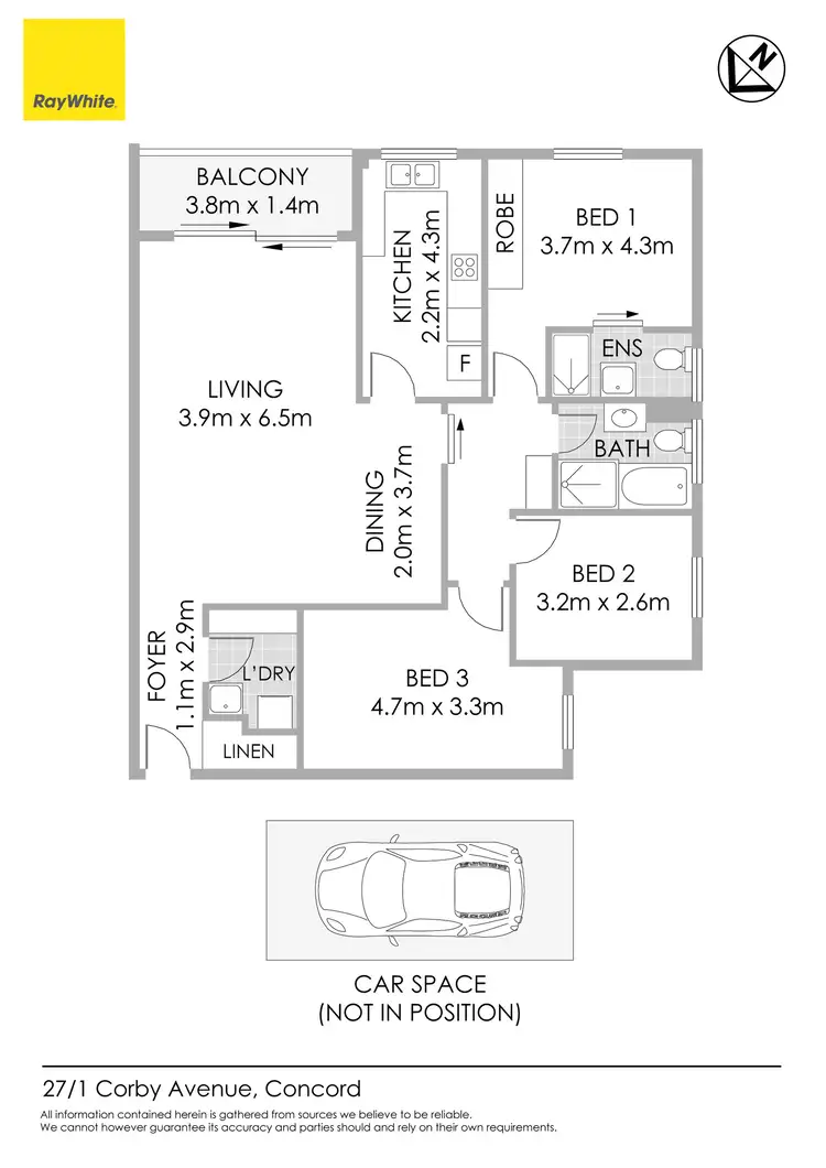 Floorplan of Homely apartment listing, 27/1 Corby Avenue, Concord NSW 2137