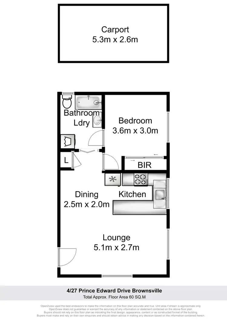 Floorplan of Homely unit listing, 4/27 Prince Edward Drive, Brownsville NSW 2530