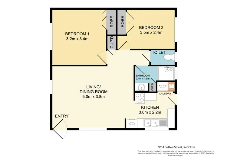 Floorplan of Homely unit listing, 3/51 Sutton Street, Redcliffe QLD 4020