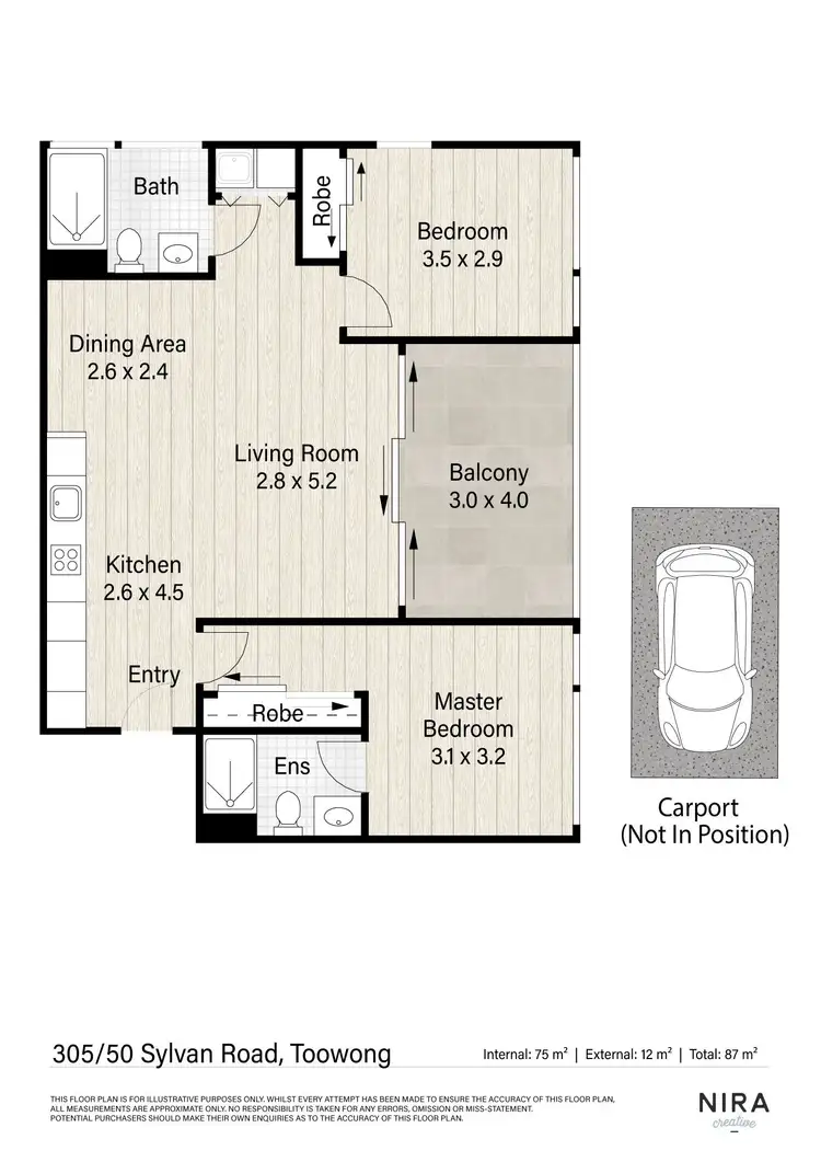 Floorplan of Homely apartment listing, 305/50 Sylvan Road, Toowong QLD 4066