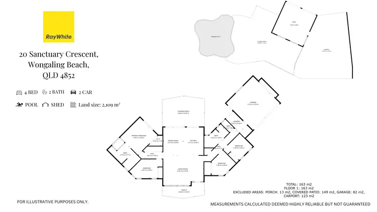 Floorplan of Homely house listing, 20 Sanctuary Crescent, Wongaling Beach QLD 4852