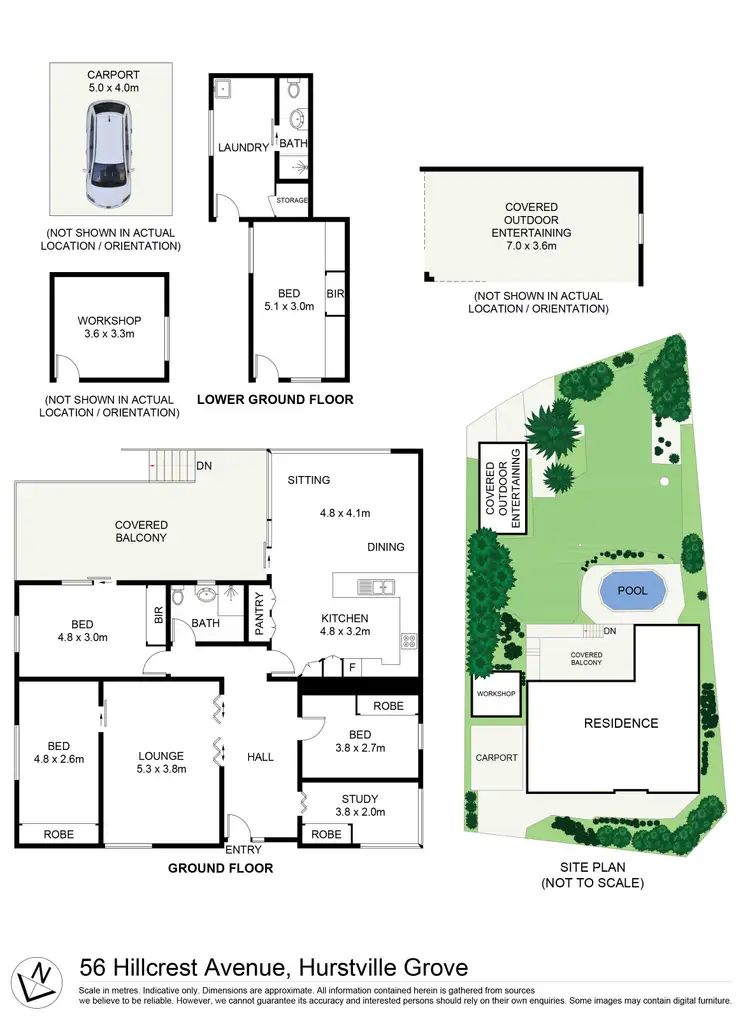 Floorplan of Homely house listing, 56 Hillcrest Avenue, Hurstville Grove NSW 2220