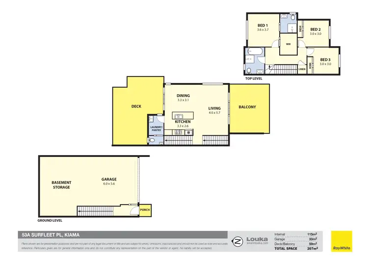 Floorplan of Homely semi-detached listing, 53A Surfleet Place, Kiama NSW 2533