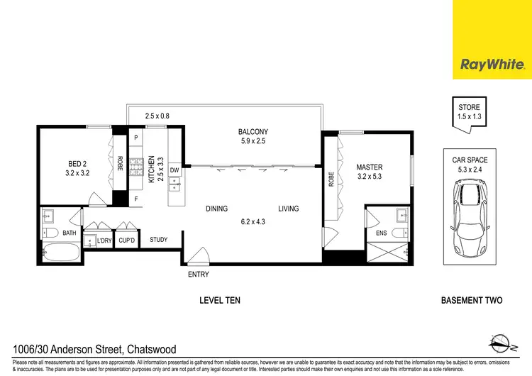 Floorplan of Homely unit listing, 1006/30 Anderson Street, Chatswood NSW 2067