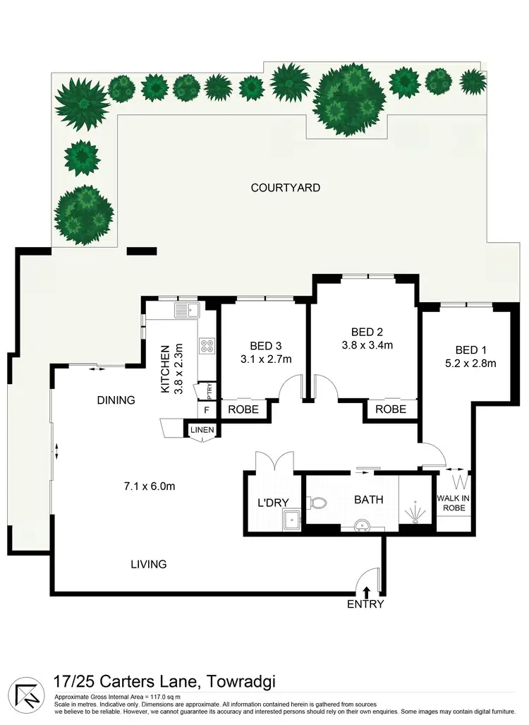Floorplan of Homely apartment listing, 17/25 Carters Lane, Fairy Meadow NSW 2519