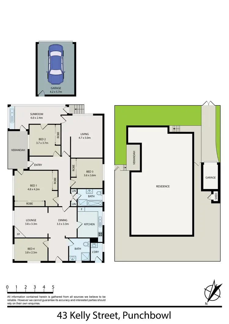 Floorplan of Homely house listing, 43 Kelly Street, Punchbowl NSW 2196