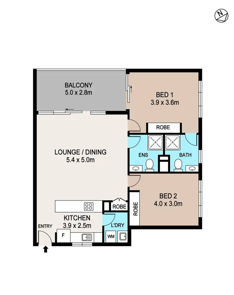 Floorplan of Homely apartment listing, 1001/79 Smith Street, Darwin City NT 800